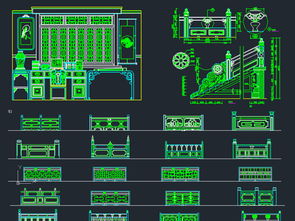 中式精品圖庫 雕花窗格、鏤空花形隔斷門窗屏風圖案CAD圖塊平面設計圖下載指南